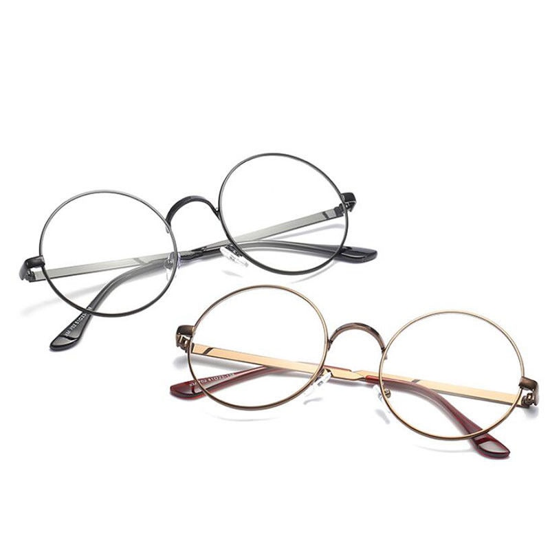 Kvinnor runda glasögon ramar glasögon med tydlig lins män optiska glasögon ram genomskinliga glasögon
