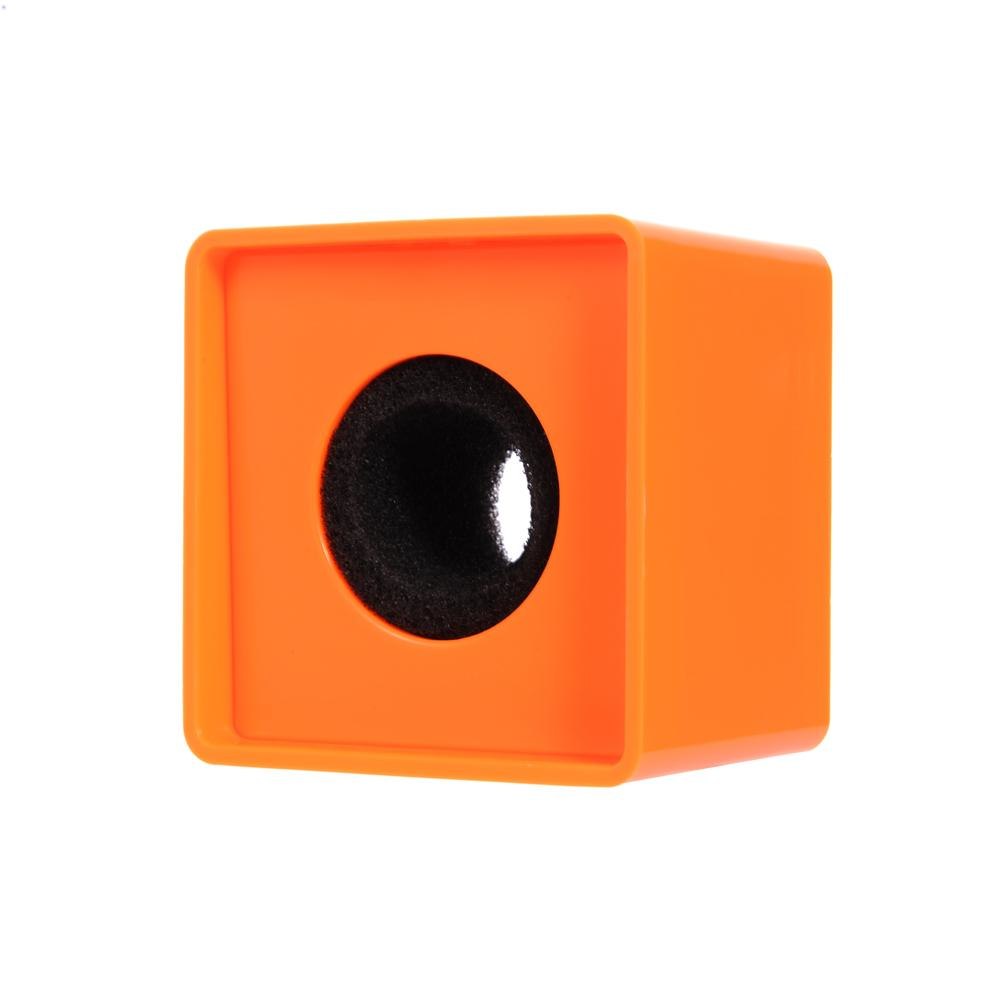40mm Hole TV Crew Interview Microphone Square Cube Handheld Microphone ABS Material: Orange