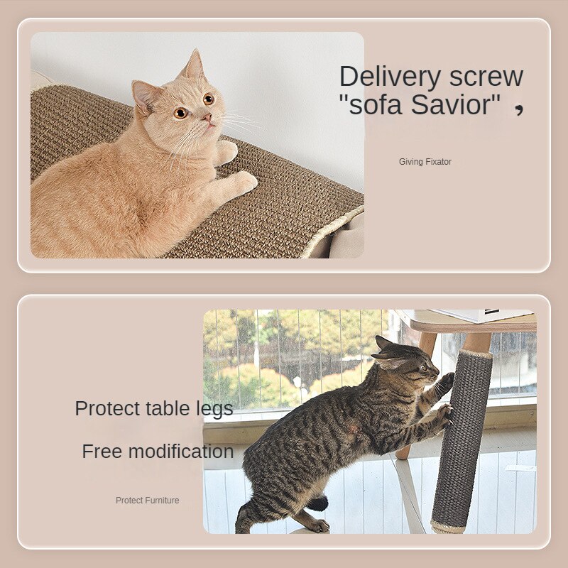 Furniture Sisal Mat Scrapers for Cats Boardback Scratcher Scratching Post Cat Scraper Supplies Pet Products Home Garden