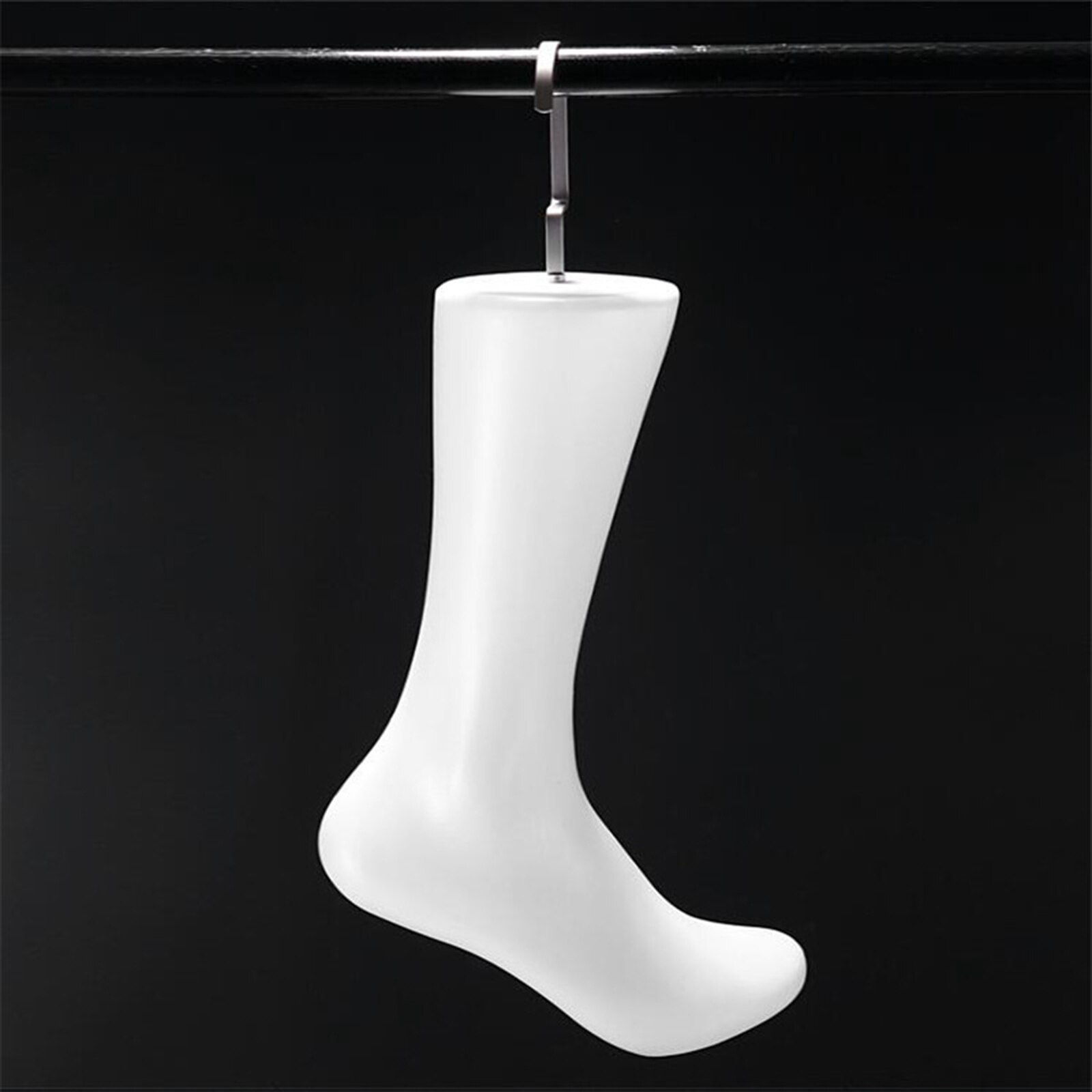 Pie exhibidor maniquí modelo para zapatos Calcetines Unisex blanco 32cm de altura: Right