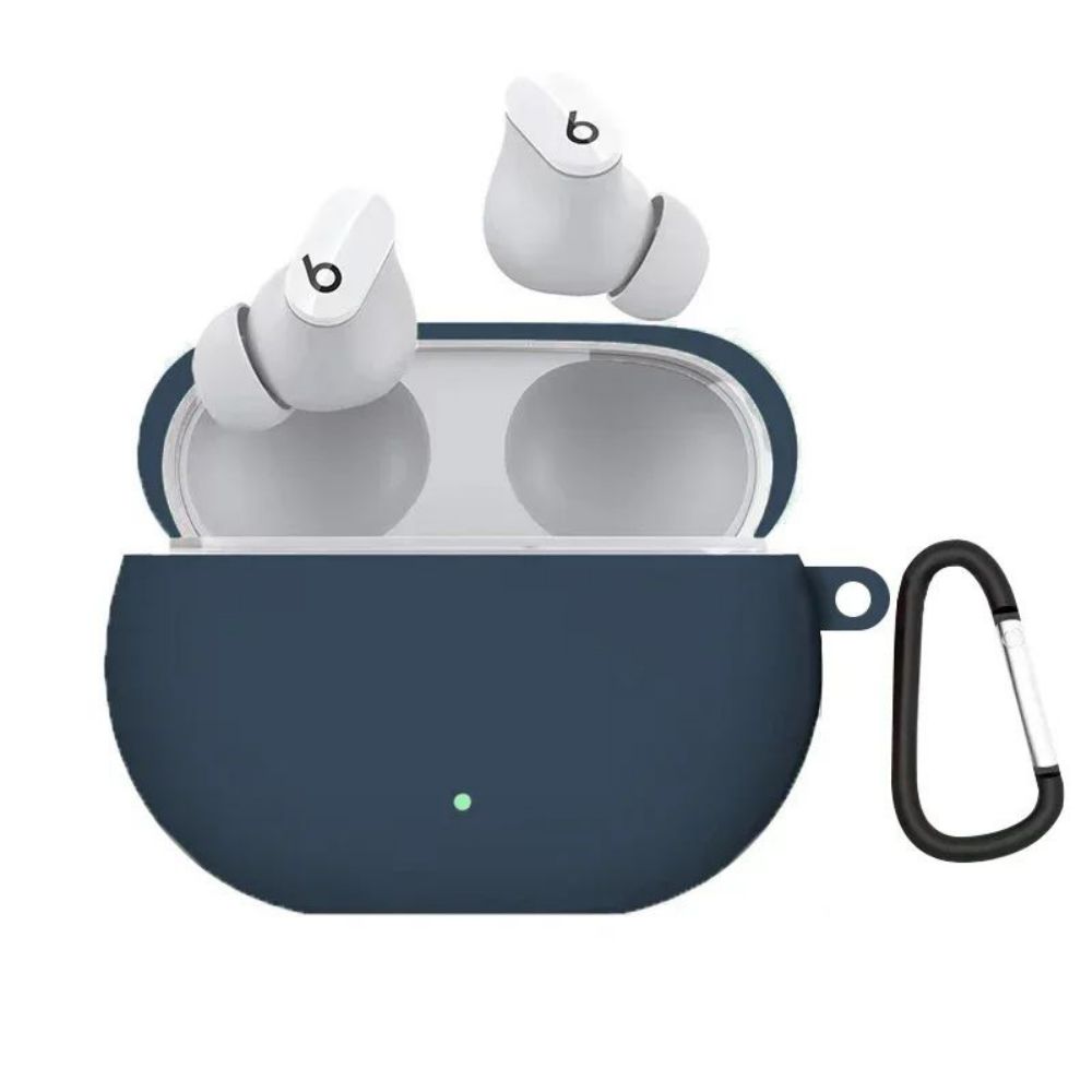 For Beats Studio Buds Case Soft Silicone Case for APPLE Beats Studio Buds Case Cover Waterproof Protective Funda With Kaychain: Lvory