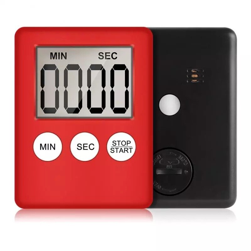 LED Large Screen Display Ultra-thin Timer Mini Kitchen Digital Timer with Magnetic Back: 2