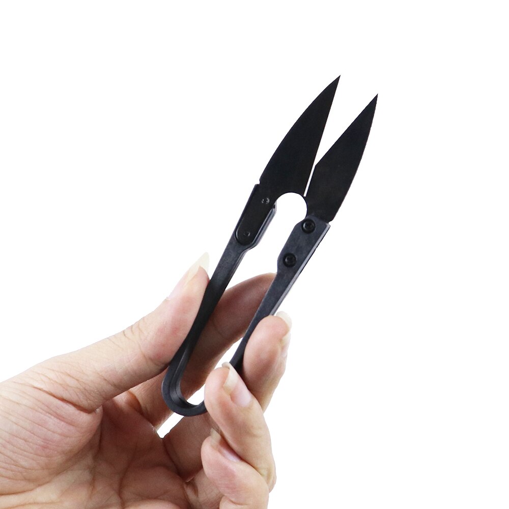 U-shaped spring scissors clothing thread gauze scissors 10.5CM long and durable handheld tailor scissors plastic handle