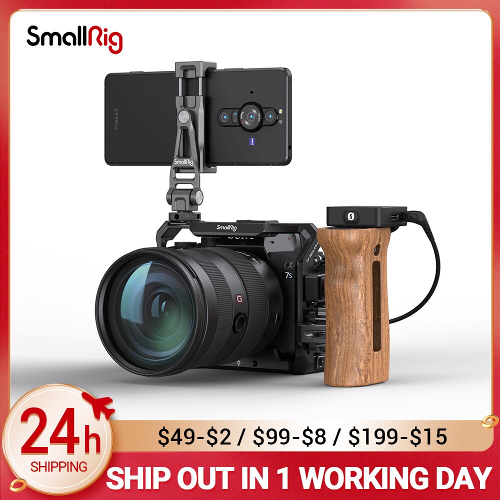 Supporto universale multifunzionale per Smartphone in metallo SmallRig con supporto per pattino freddo e fori filettati 1/4 &amp; quot-20 portatili 3559