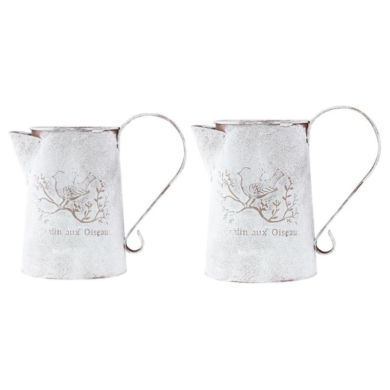 Retro Flowerpot Galvanized Iron Flowerpot Decoration Planter European Style Antique Finish Garden Flower Pot Planting Tool