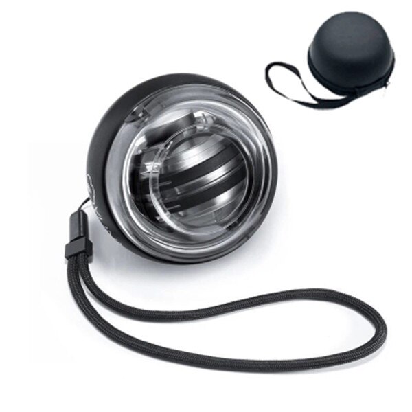 XIAOMI YUNMAI LED bola para la muñeca entrenador relajarse giroscopio bola Potencia muscular bola Gyro brazo ejercitador mano ejercitador equipos: Black