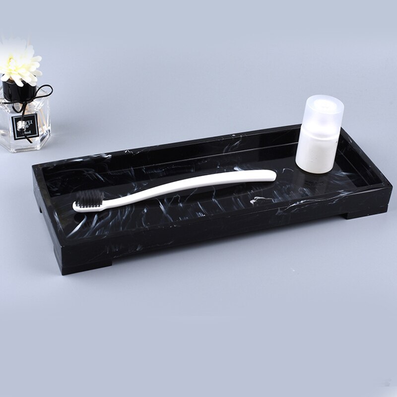 -vanity bakke sort badeværelse forfængelighed bordplader toilet tank opbevaring bakke, hjem marmor sten forfængelighed bakke, organisator bakke fo