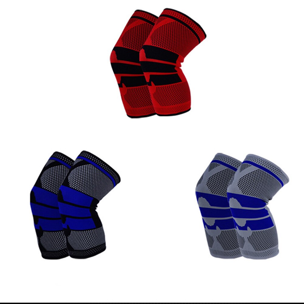 1 pcs Knee Patella Protector Brace Silicone Spring Knee Pad Basketball Running Compression Knee Sleeve Support Sports Kneepads