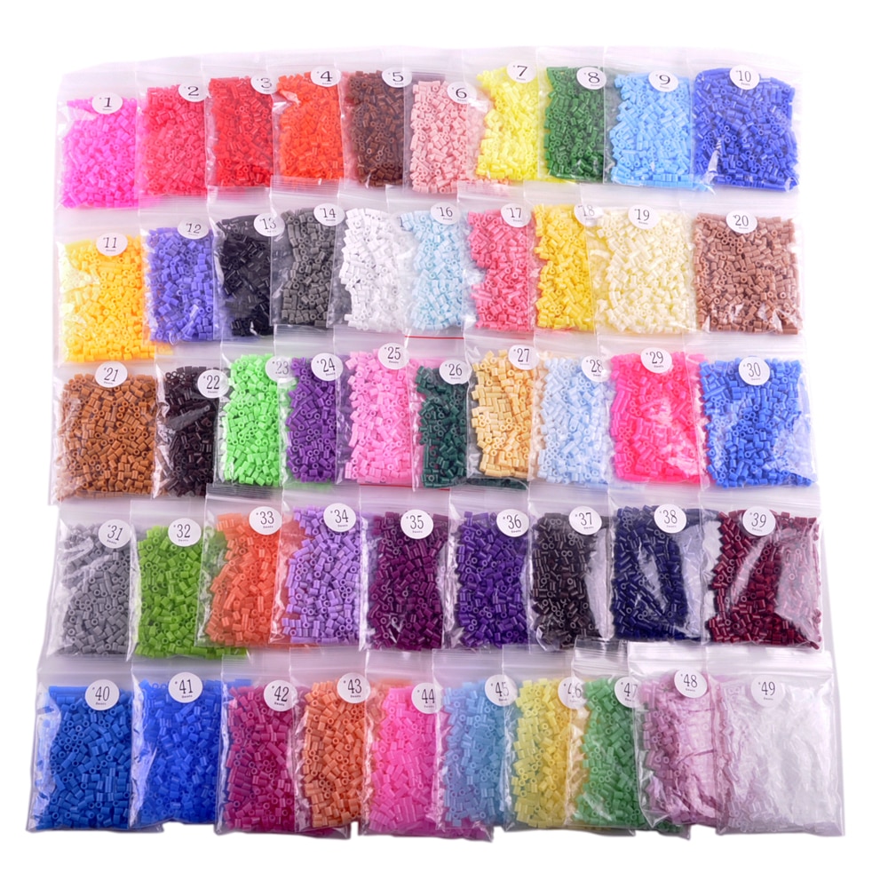 1 lot = 10 Packs Jigsaw EVA 49 Kleuren beschikbaar 3 mm perler Artkal kralen mini hama kleurrijke optionele kids zekering Bead Craft
