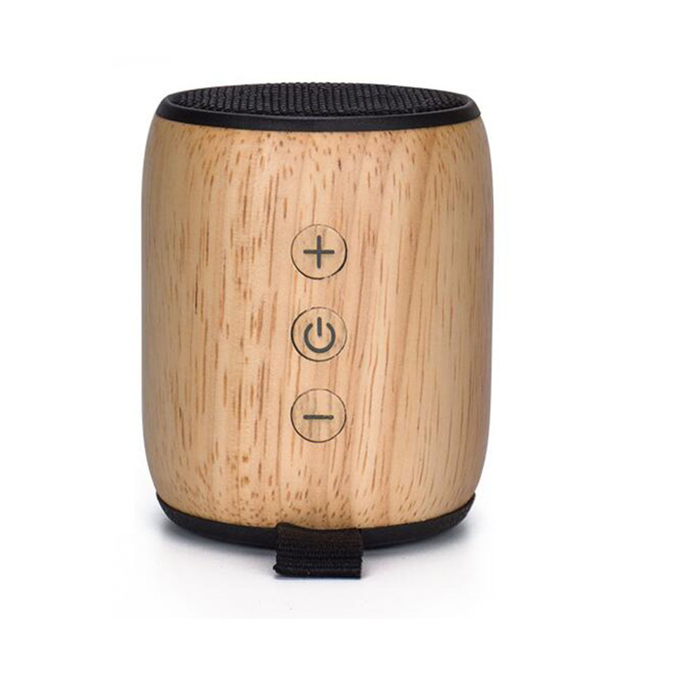 Draagbare Draadloze Bluetooth Speaker Houten 3 w Subwoofer Geluid Systeem Stereo Muziek Surround Radio FM Desktop voor iPhone Android: black