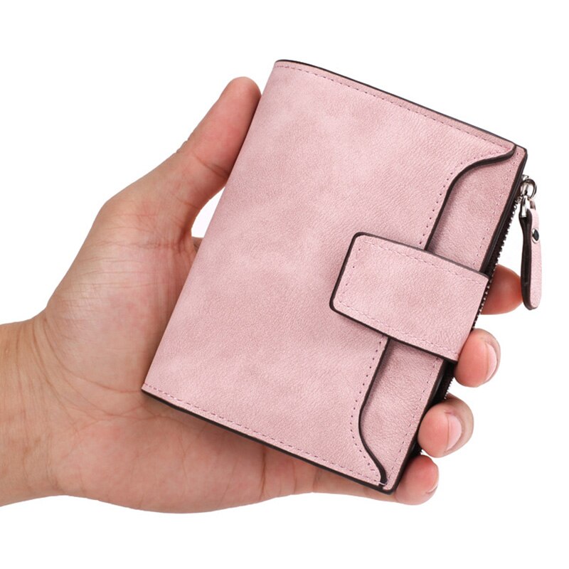 Leather Wallet Women Hasp Slim Coin Pocket Zipper Mini Purse Women Ladies Purse Of The Small Wallet Multi-Function