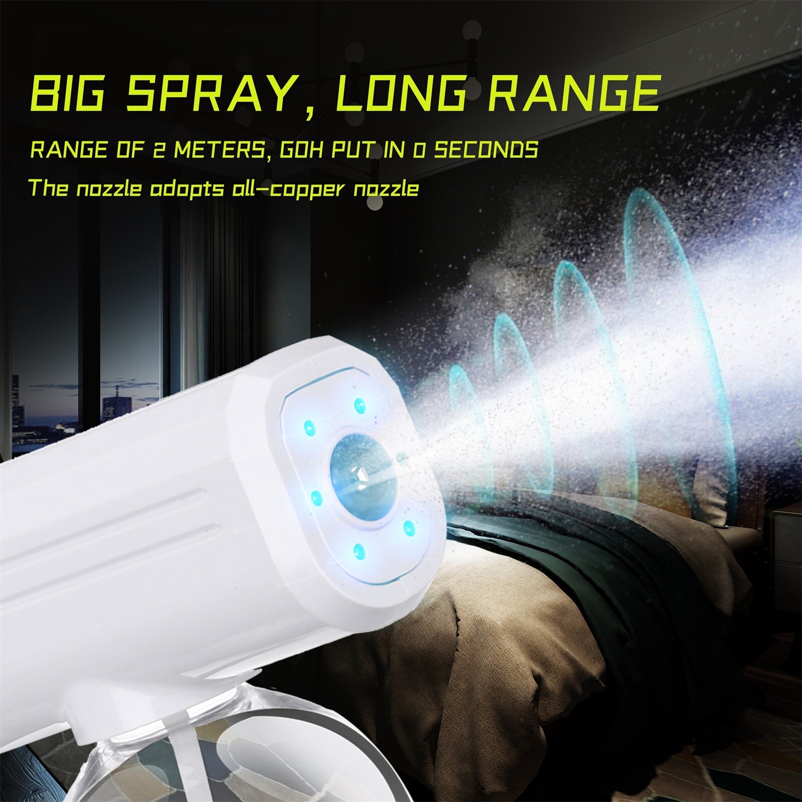 800ML Mist Disinfection Machine Electric ULV Sprayer Portable Steam Atomizer Spray Blue Light Nanos Steam Sprayer