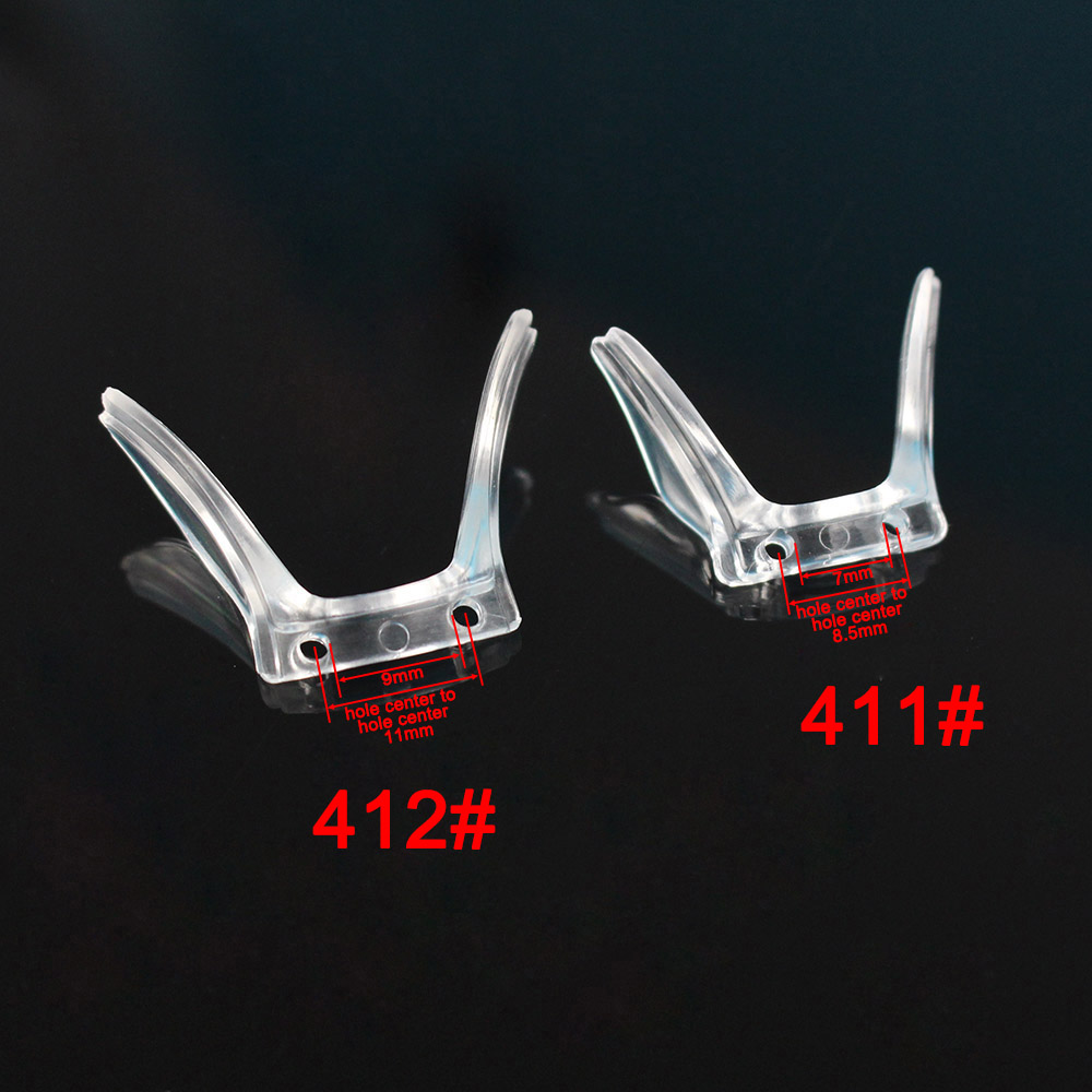 100 peças óculos de sela de pvc transparente almofada de nariz óculos suporte antiderrapante tamanho transparente 17mm 18mm