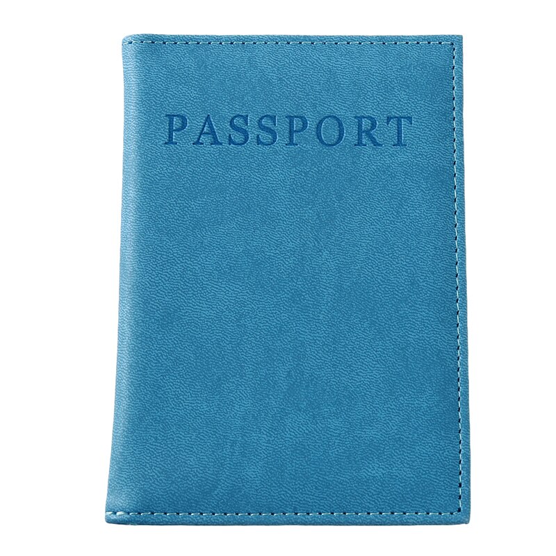 Solide Farbe Multi-Karte Passport Karte Karte Geldbörse Reisepass Schutz Brieftasche Visitenkarte Weichen Passport Abdeckung: blue