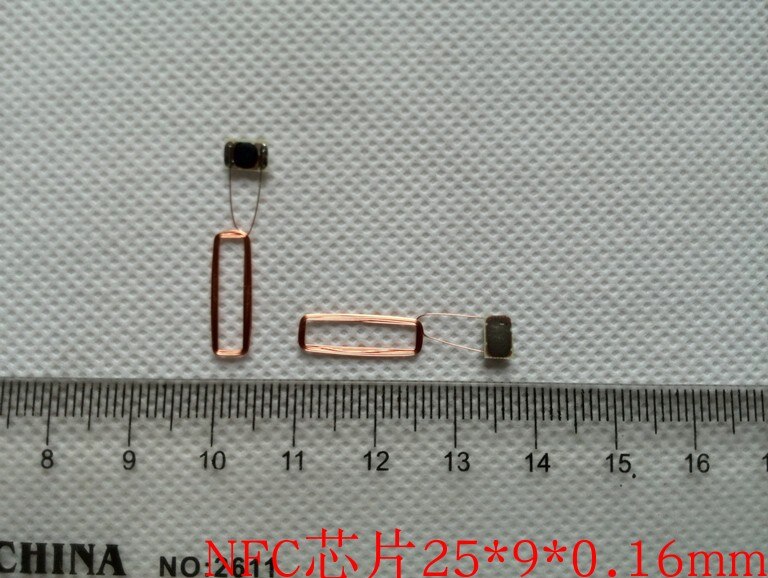 25*9*0.16mm 13.56 mhz nfc tag 213 cob og antenne ic tags 10 stk/parti passiv tag iso 14443a