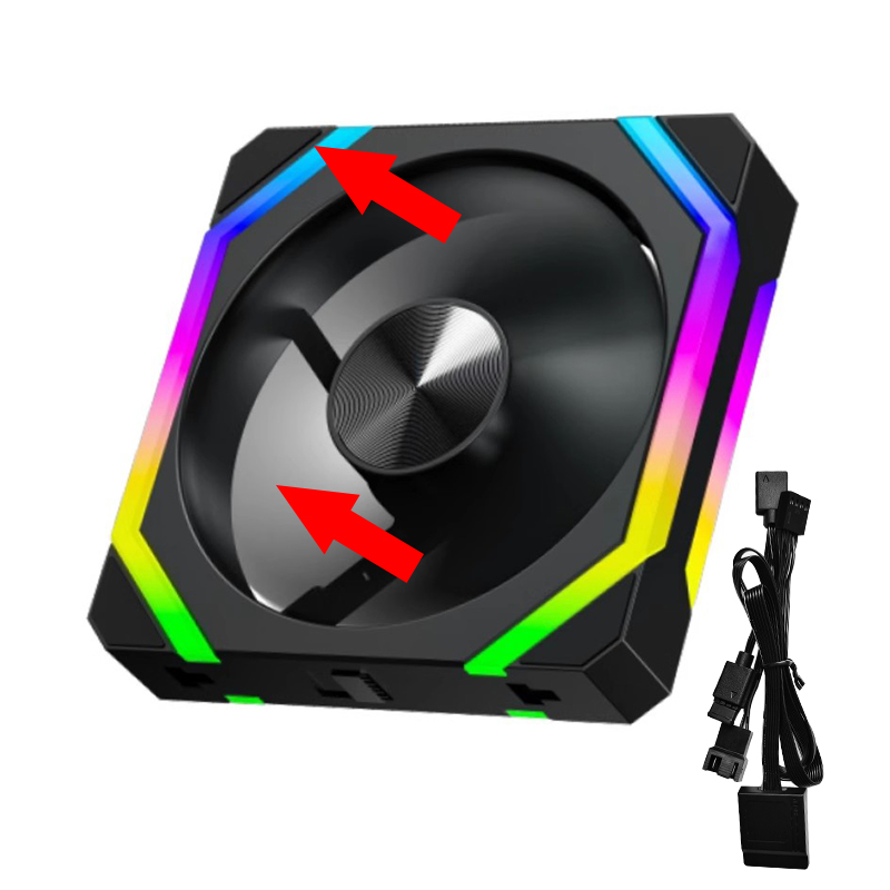 Jumpeak cs120 argb ventilador de refrigeração 240mm modular empilhável emenda pwm silencioso 120mm rgb ventiladores para jogos caso pc cpu refrigerador de água: Azul