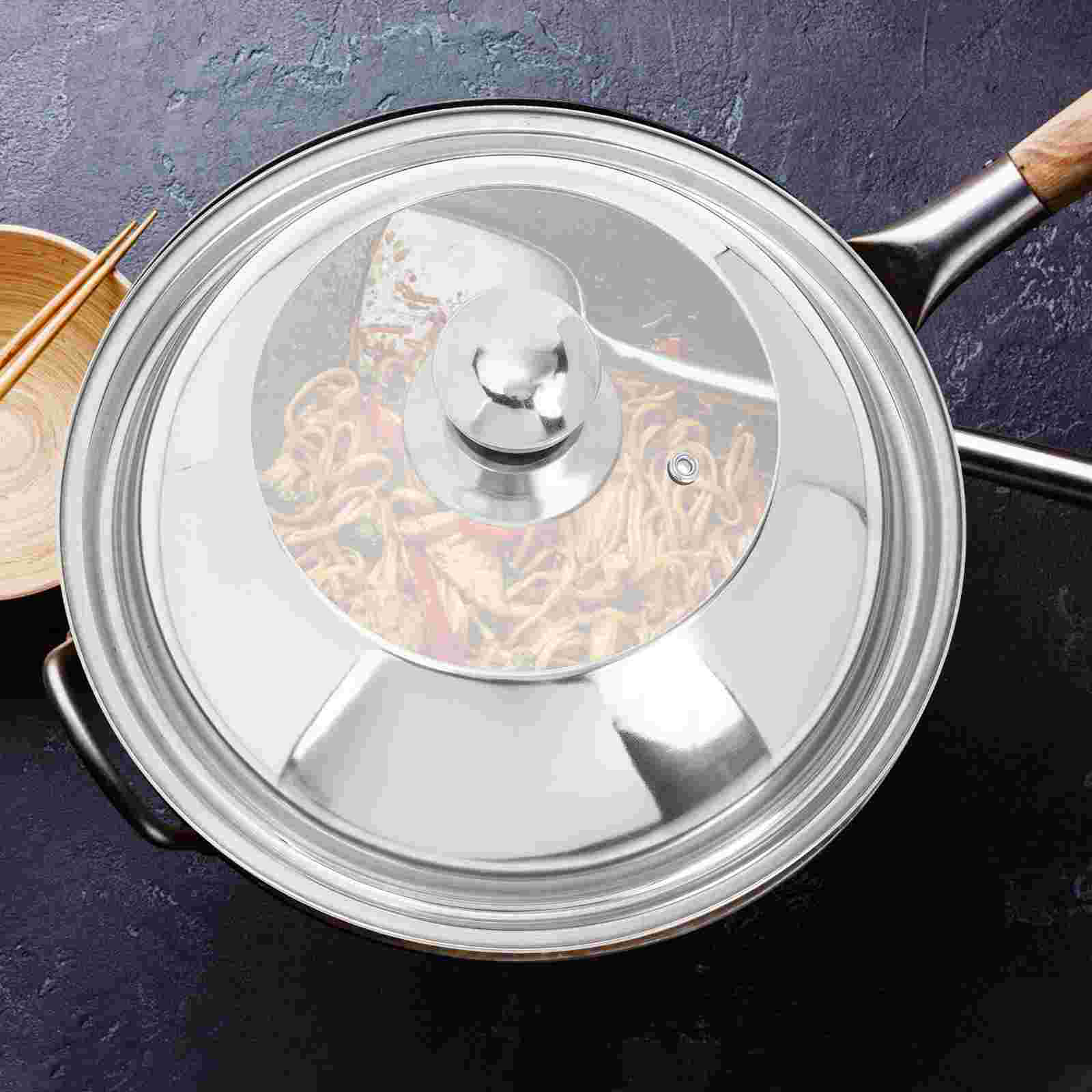 Stainless Steel Cooking Pot Cover Household Pan Lid Wok Cover Pot Cover