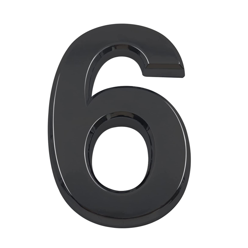 10cm 3D Style Self Adhesive House Numbers and Letters Door Address Number Stickers for Apartments Mailbox Office Hotel Room: 6