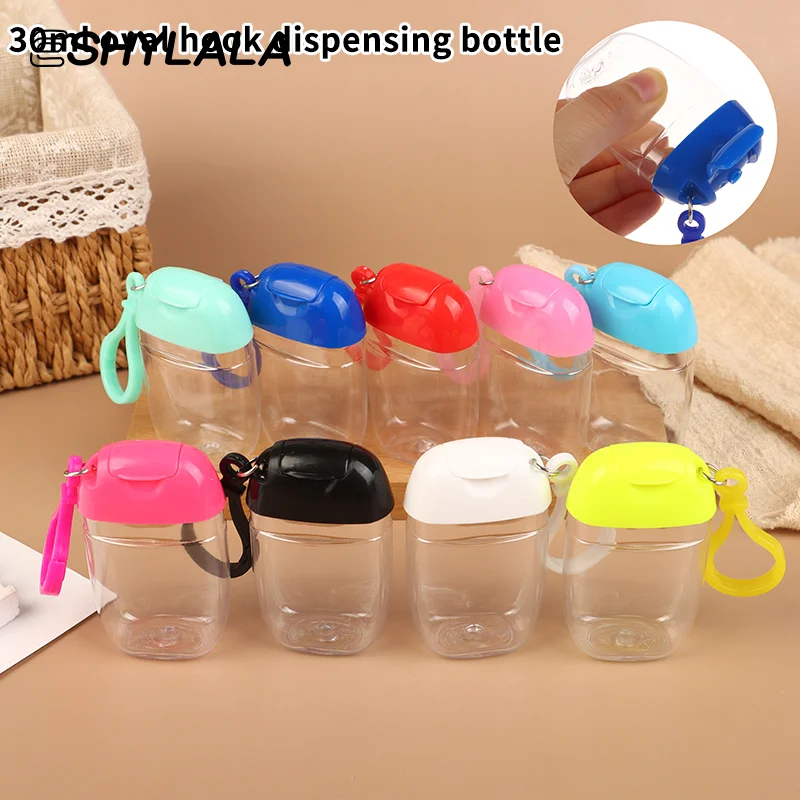 30 ml tragbare nachfüllbare Flaschen mit Haken Händedesinfektionsmittel Alkohol Kosmetikbehälter draussen Mini Seifenspender Behälter