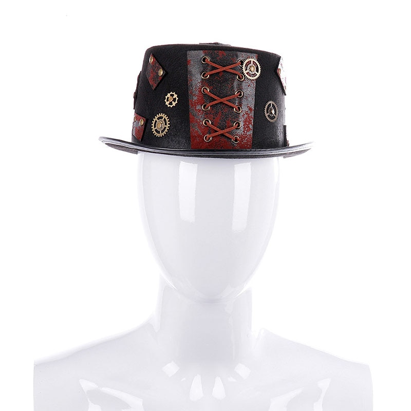WOA Steampunk Metall Musik Festival Hütte Wacken offen Luft Fedora gotisch Felsen Getriebe Zubehör Halloween-Party Requisiten Für Männer Frauen