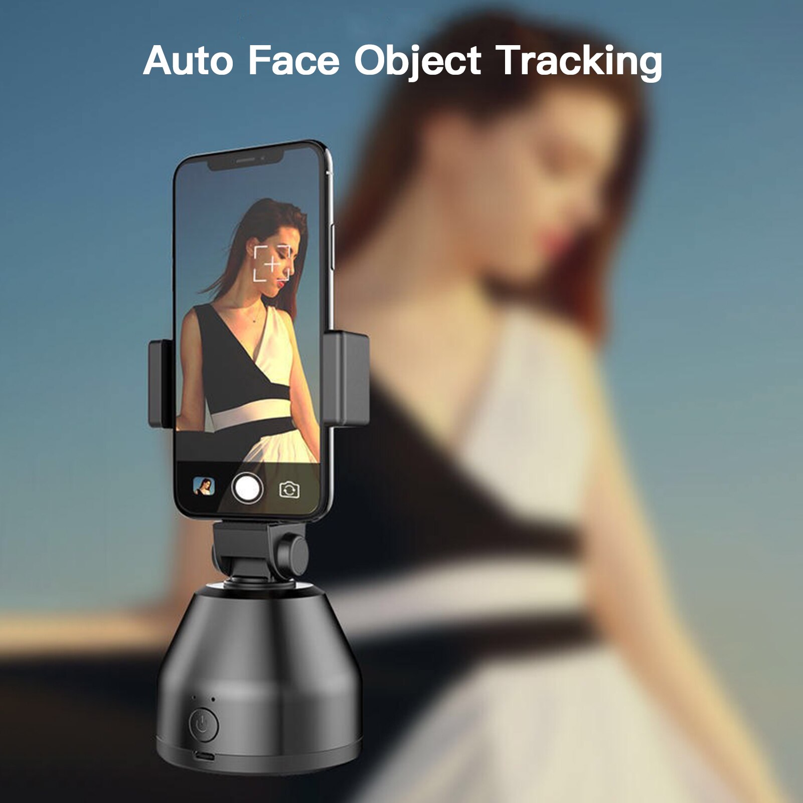 Auto Smart Shooting Selfie Stick 360° Object Tracking Holder All-in-one Rotation Face Tracking Camera Smartphone Holder