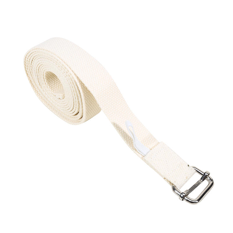 Curea de yoga pentru stretching | curea de yoga cu lungime reglabilă cu cataramă metalică, ideală pentru yoga, antrenament de flexibilitate pilates: Gri