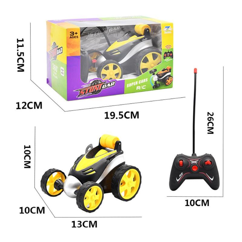 Electric Wireless Remote Control Car Tumbling Stunt Dump Truck Toy ABS Plastic Personality Cool Wireless Birthday: Yellow