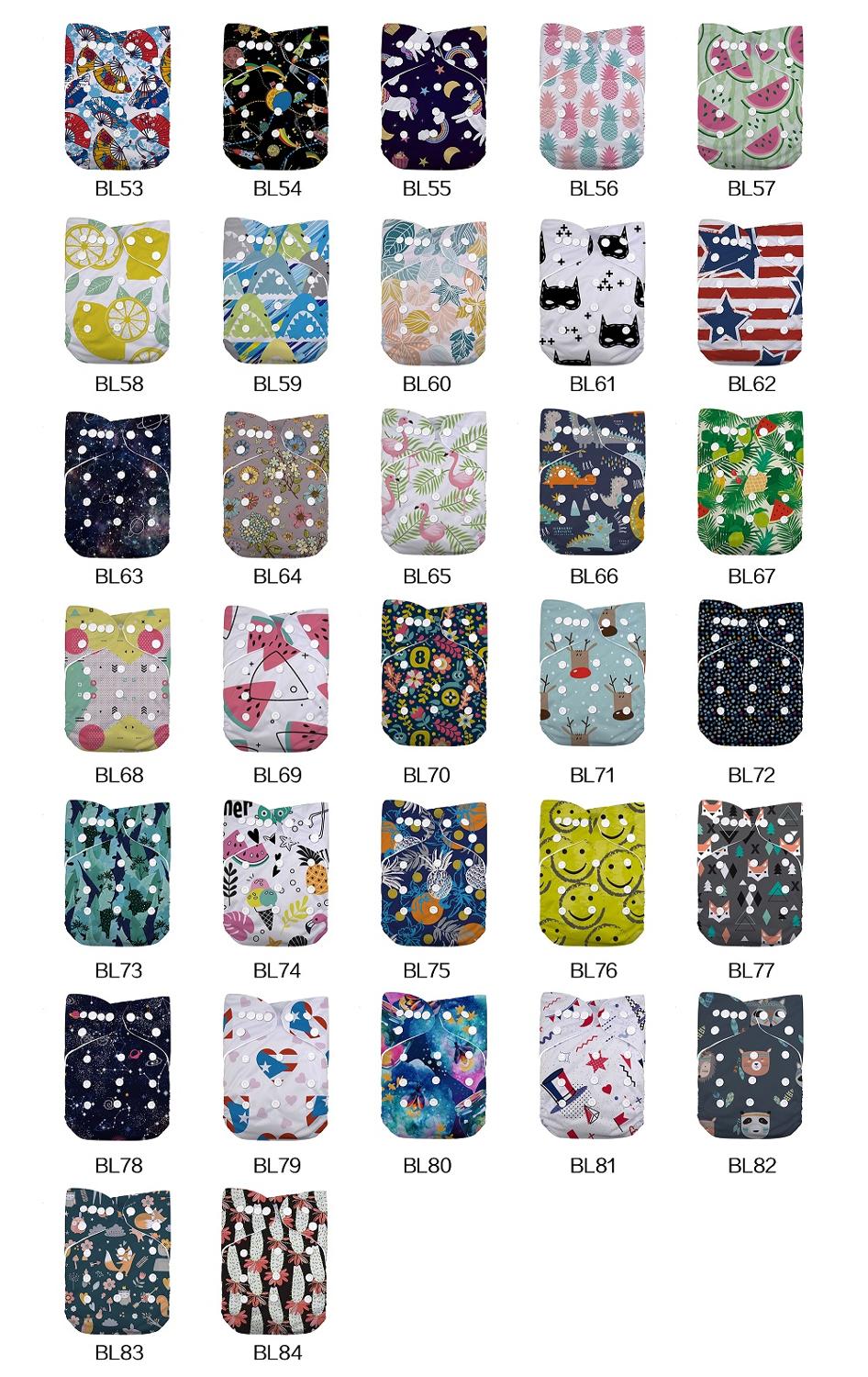 Couche lavable lilbit, taille unique, ajustable, lavable et réutilisable, pour bébés filles et garçons