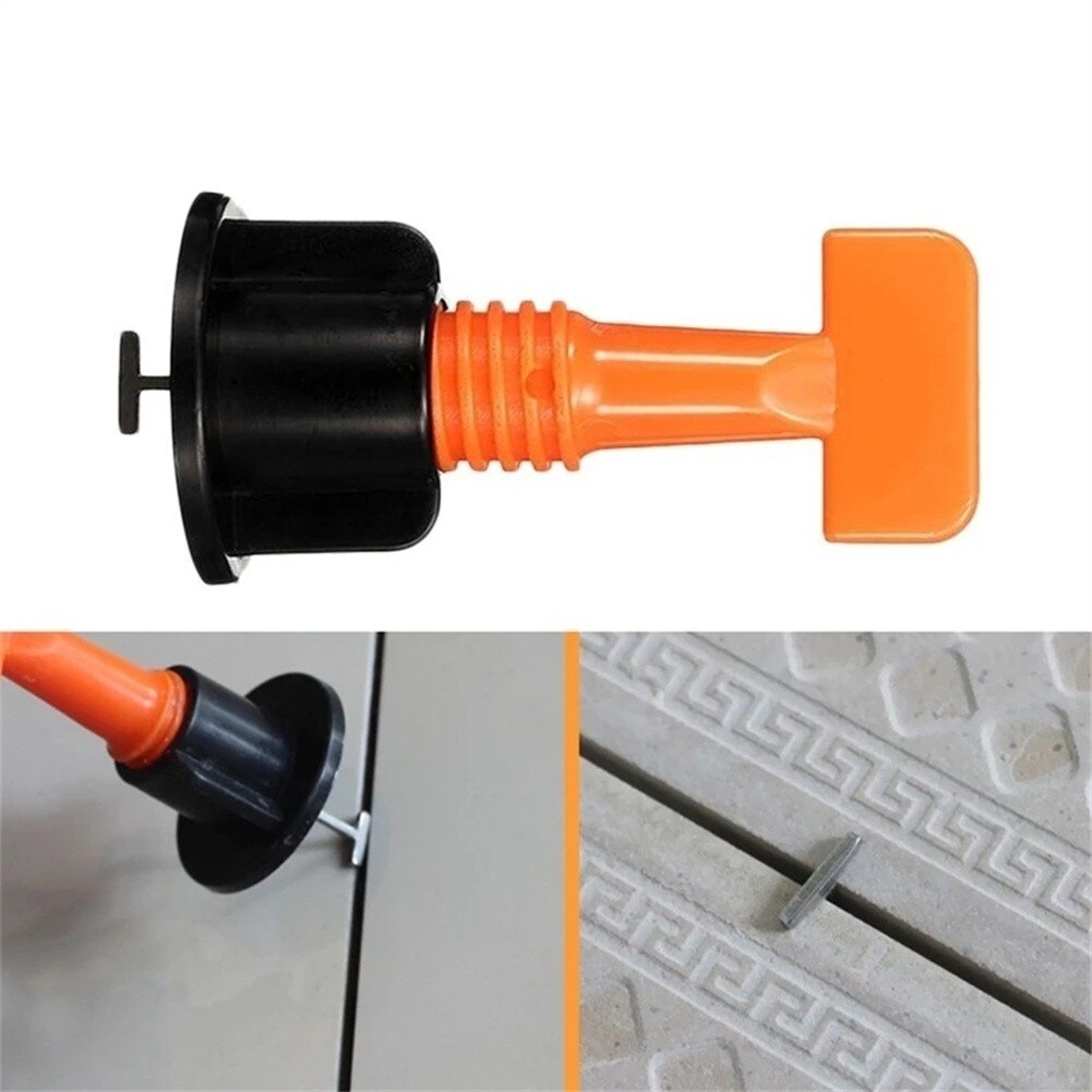 653* Reusable Tile Leveling System Wall Floor Tile Leveler Spacers With Wrench Tile Laying Anti Lippage Construction Tool