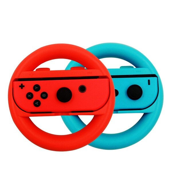 9 in 1 per gioco nintendo switch Kit accessori nintedo con impugnature per volante custodia in Silicone nitendo swich Joy-con: Pink Blue Wheel