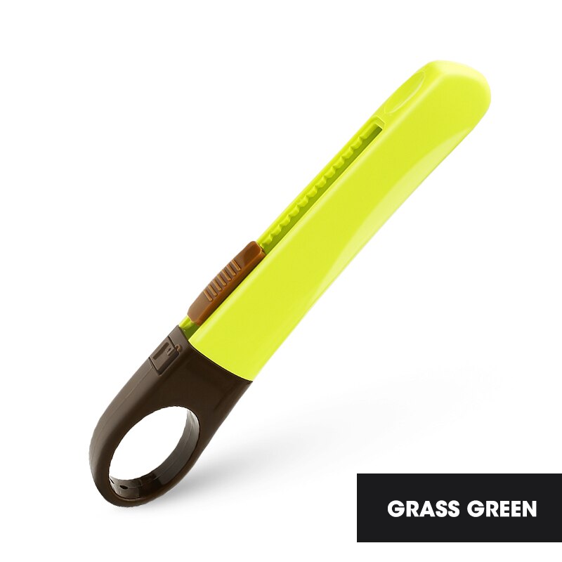 Japan PLUS Safety Manual Non-Adhesive Utility Knife Paper Cutting Blade Art Cutter Student Stationery Office Supplies: 1PC GRASS GREEN