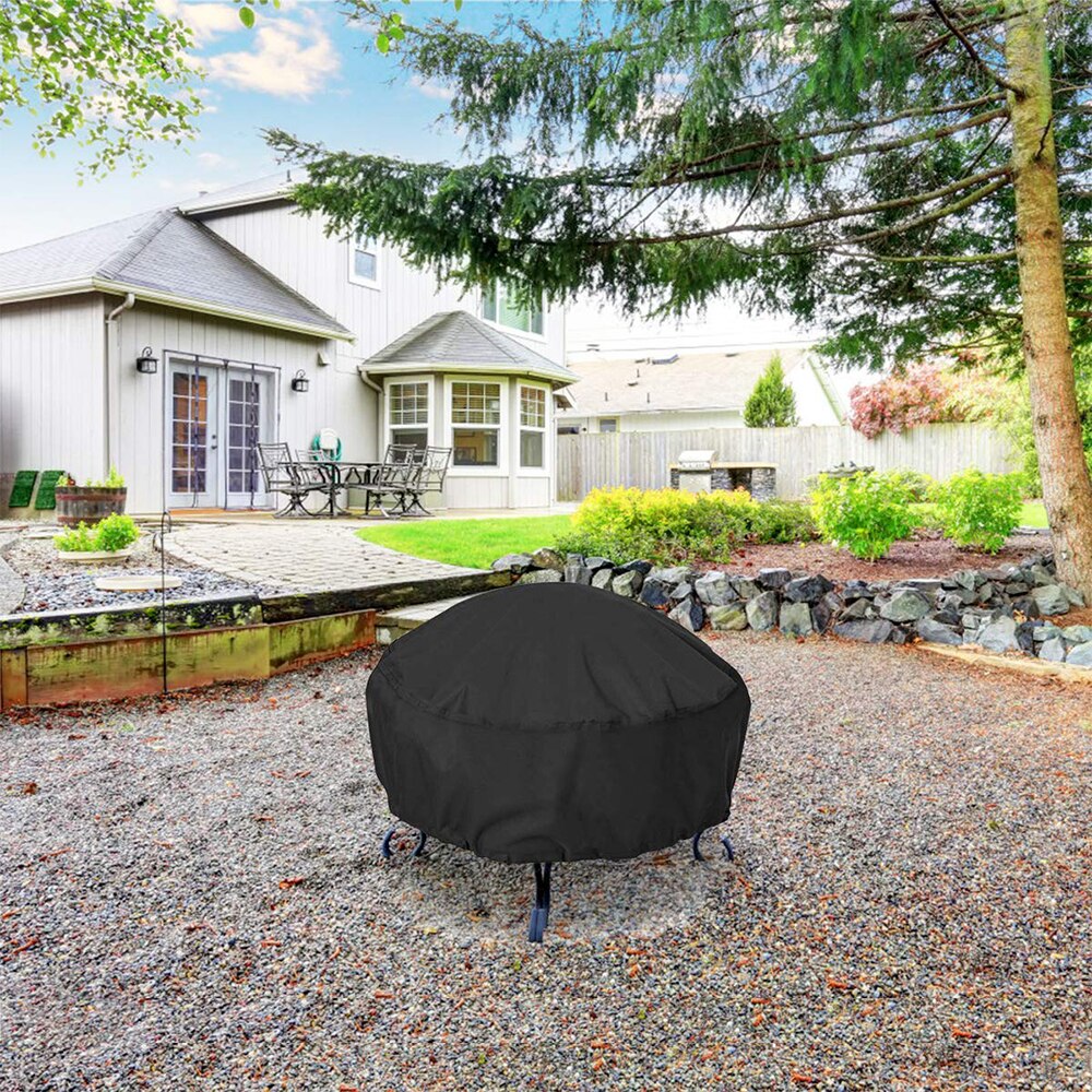 2 kokoa vedenpitävä patio palo kuopan kansi uv suoja grilli bbq suoja ulkotarha piha pyöreä katos huonekalut kattaa