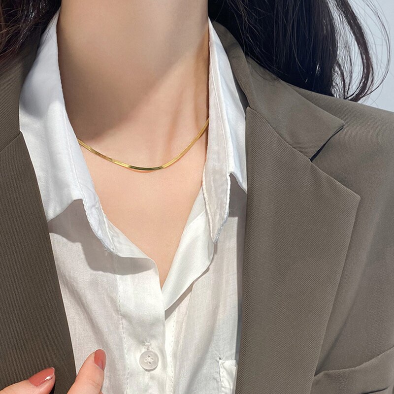 LEEKER-collar de acero inoxidable estilo hip hop para mujer, Gargantilla trenzada de tres capas, Color dorado y plateado, joyería para , 2022, 351, LK6
