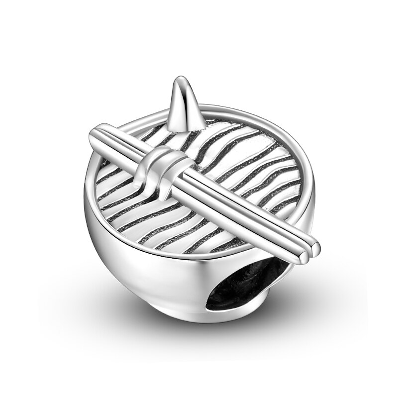 Lækker håndtrukket nudel 925 perler i sølv perler smykker gør passer til originale jiuhao diy armbånd fin charme: Pc0534