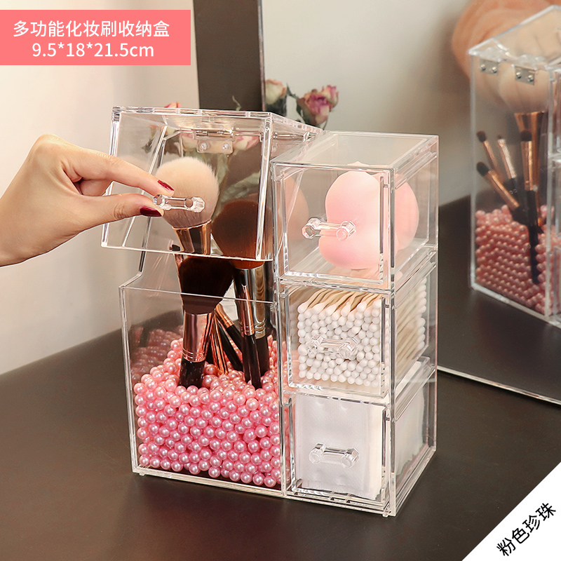 Caja de almacenamiento de acrílico para cosméticos, organizador pequeño de lápiz labial de maquillaje, almacenamiento de artículos de plástico, tocador, portalápices, HX50ST: Style 10