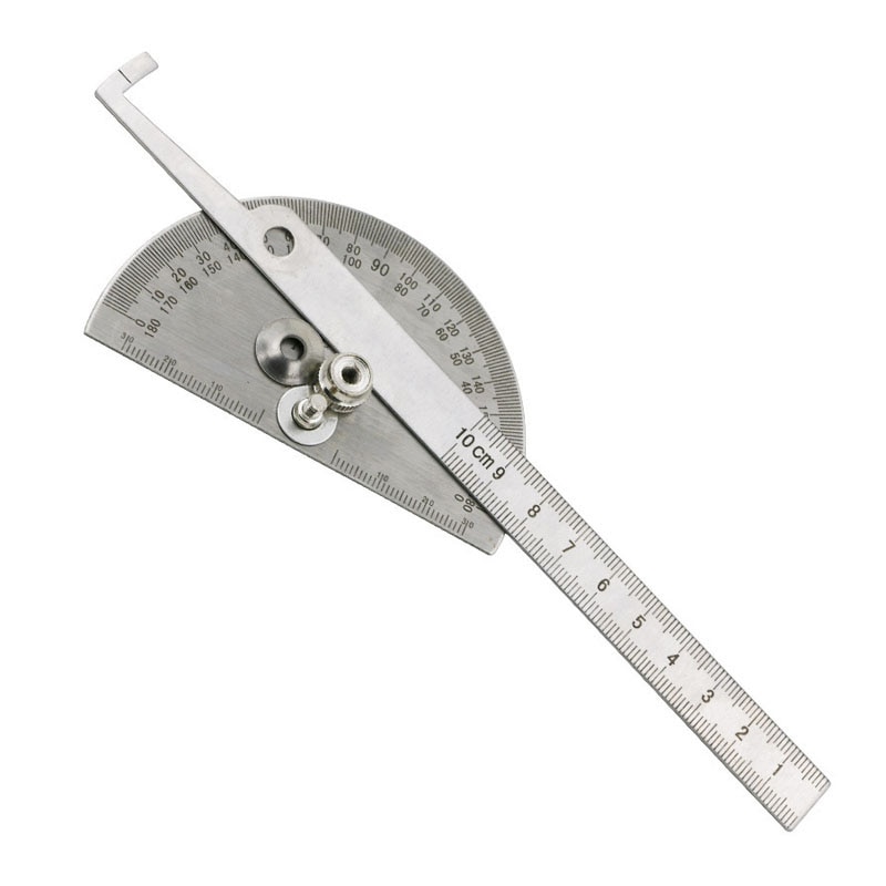 Protractor Angle Ruler Protractor Stainless Steel Angle Gauge Square 180 Wood Square 10cm --M25