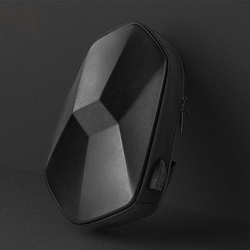 Xiaomi tajezzo beaborn polyeder pu bag vanntett fargerik fritidssport brystpakke poser mens kvinner reiser camping: Svart