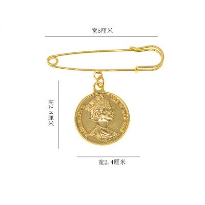 HUANZHI 2020 Nuovo Umani Viso Ritratto catena di Metallo Vintage ▾ Spilla Vecchio Cartone Animato Modelli di Smalto del Cappotto Dei Monili Accessori per le Donne Degli Uomini: 6