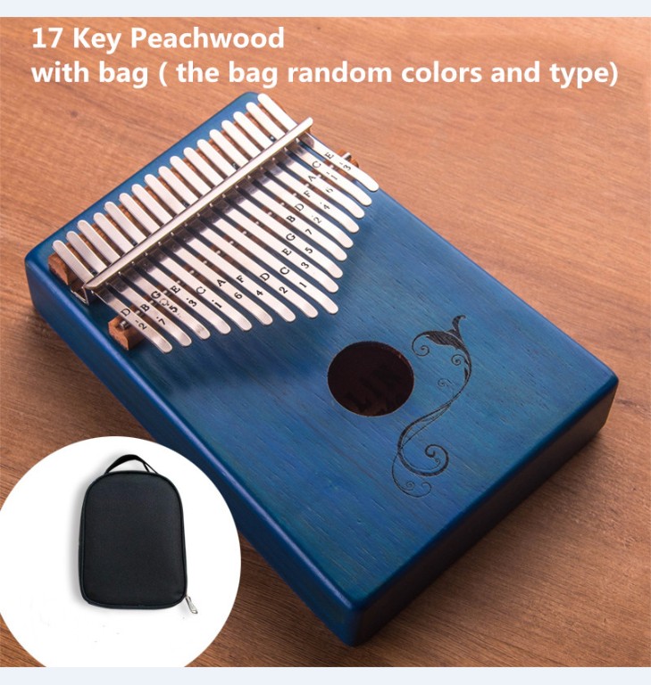 17 Key Kalimba African solid Mahogany Thumb Finger Piano Sanza 17 keys Solid Wood Kalimba Mbira Thumb: 2