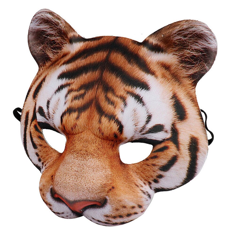 Halloween tiger masker cosplay mask eva halv ansiktsmask för festlig fest maskerad bal kostym masker djur form rekvisita