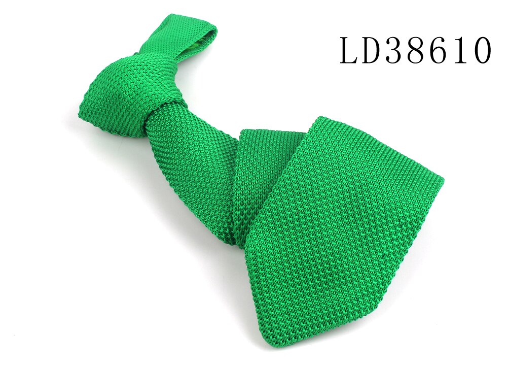 Corbatas de punto rojas para hombres, corbata de cuello para boda, negocios, corbatas de punto casuales, Trajes clásicos, corbatas de cuello de Color caramelo: YELLOW