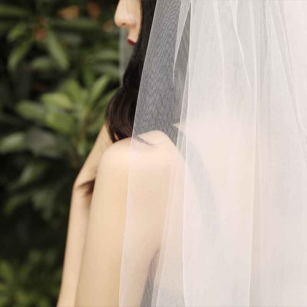 Wedding Veil Bridal Veil 2 layers White Ivory veil Soft veil Wedding Accessories With Comb Veu de Noiva