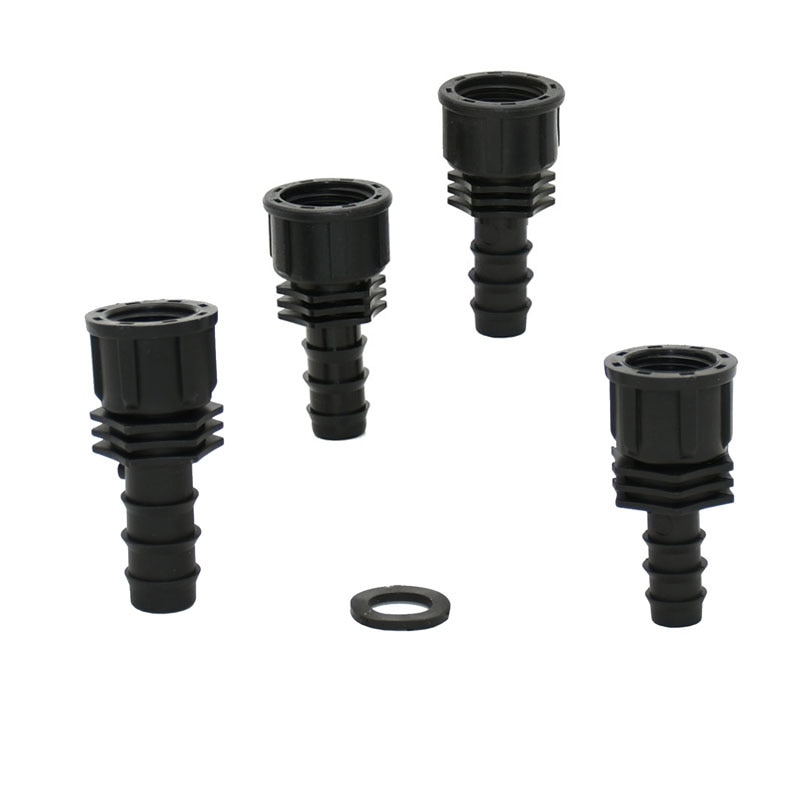 Dn15 dn20 slangkontakt  to 1/2 " 3/4 " honkontakt taggad plastslangkoppling mikrobevattningsadapter 2 st
