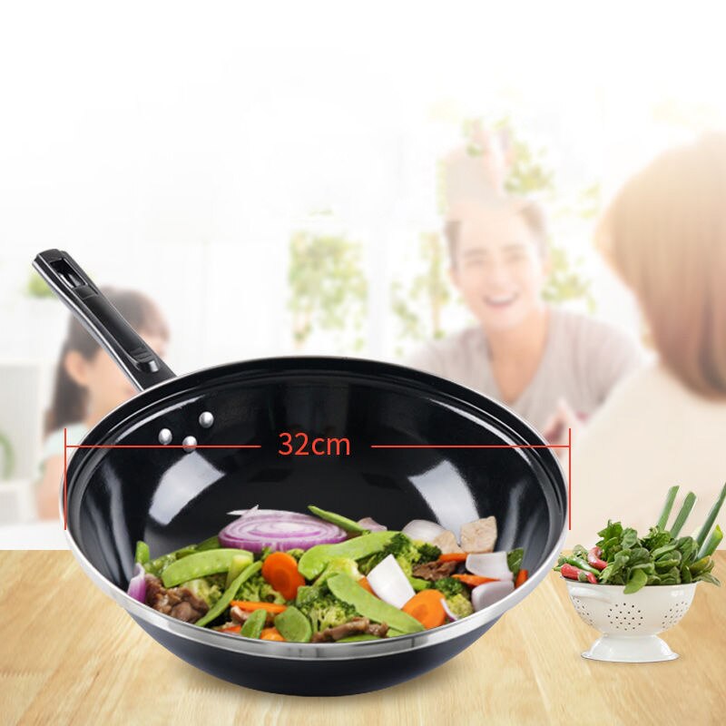 Enamel Wok Induction Cooker Gas Stove for Non-coated Non-stick Pan Household Cooking Iron Pot Ollas De Cocina Cooking Pot Frying