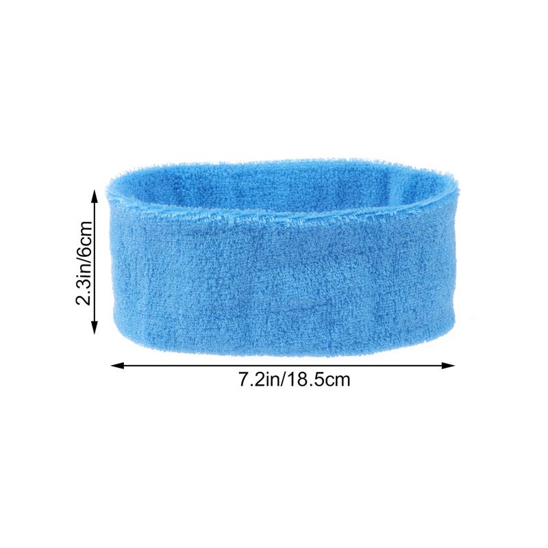 Muñequeras deportivas para Yoga, cinta para el pelo Facial para Spa, cinta para el pelo con cabeza envolvente, toalla ajustable para la cabeza (azul cielo)
