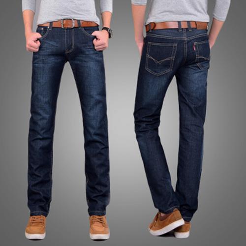 Männer Jeans Geschäft lässig Gerade schlank passen Blau Jeans strecken Denim Hosen Hosen Klassische Große Größe 29-42