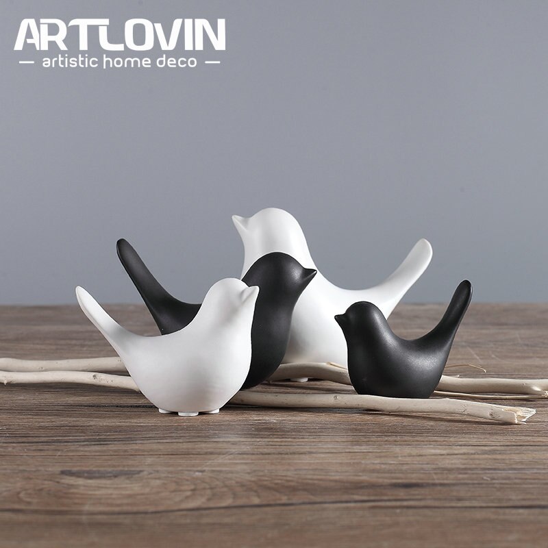 nordisch Kreative Weiß Keramik Vogel Figuren Heimat Dekoration Zubehör Party Handwerk für Wohnzimmer verwöhnen Hochzeit Ornamente