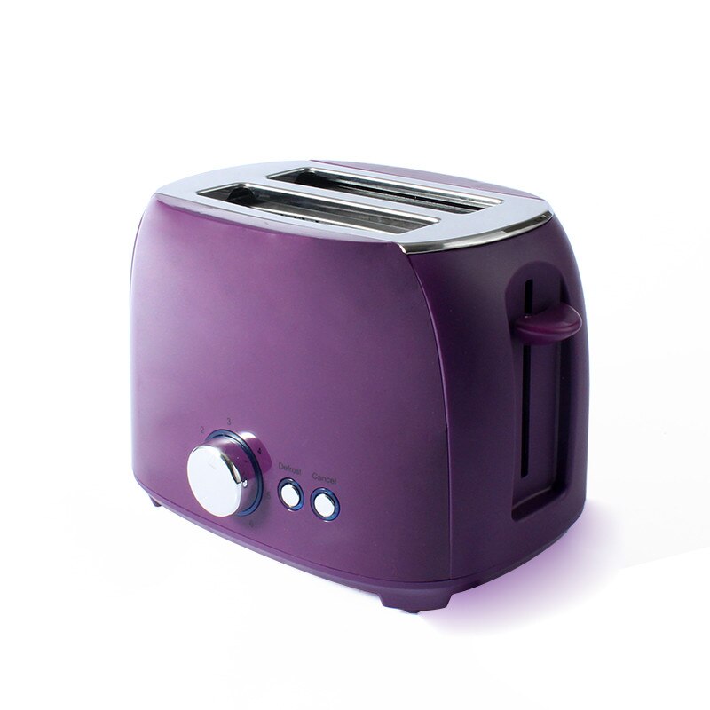 Automatic Electric Toaster 2 Slices 6 speed toaster toaster for home breakfast toaster EU Plug: Purple