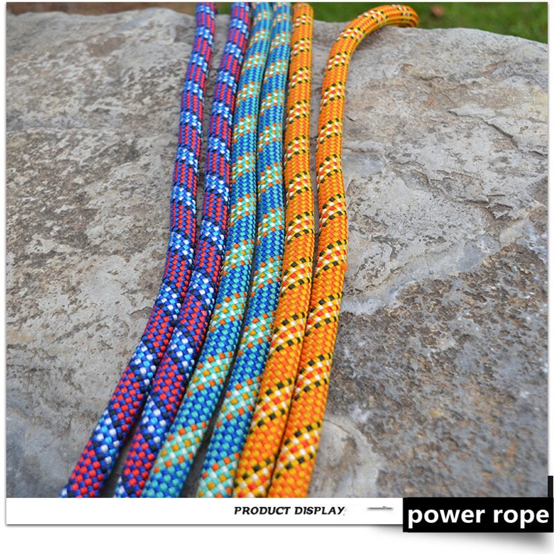 Climbing rope 10m/15m outdoor emergency rope wear-resistant 9.8mm diameter high-strength climbing accessories tool