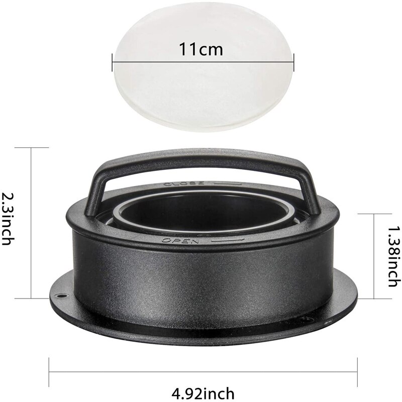 Hamburger Press Patty Maker, 3 in 1 Non-Stick Burger Press for Making Delicious Burgers, Perfect Shaped Patties